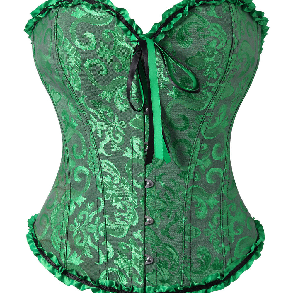 
                      
                        Sweetheart Pink Lace-Up Floral Corset Top
                      
                    