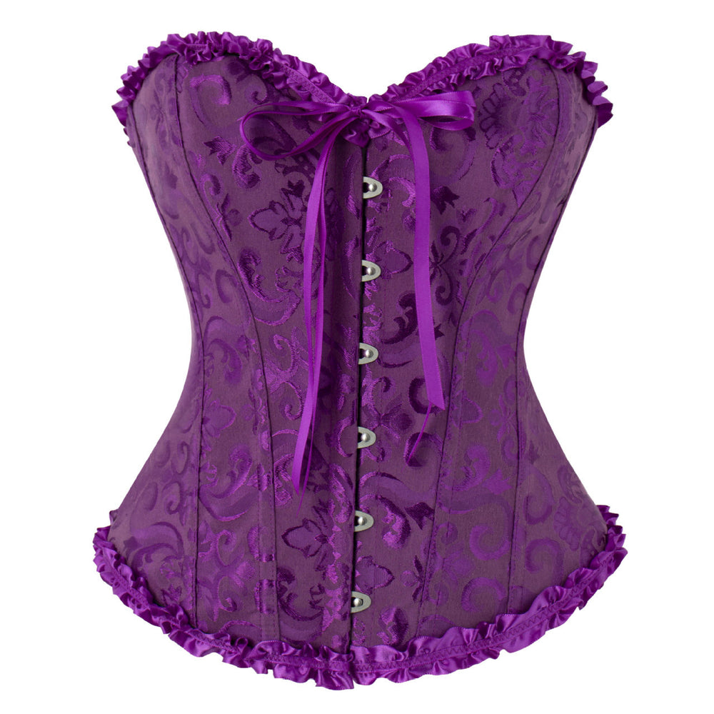 
                      
                        Sweetheart Pink Lace-Up Floral Corset Top
                      
                    
