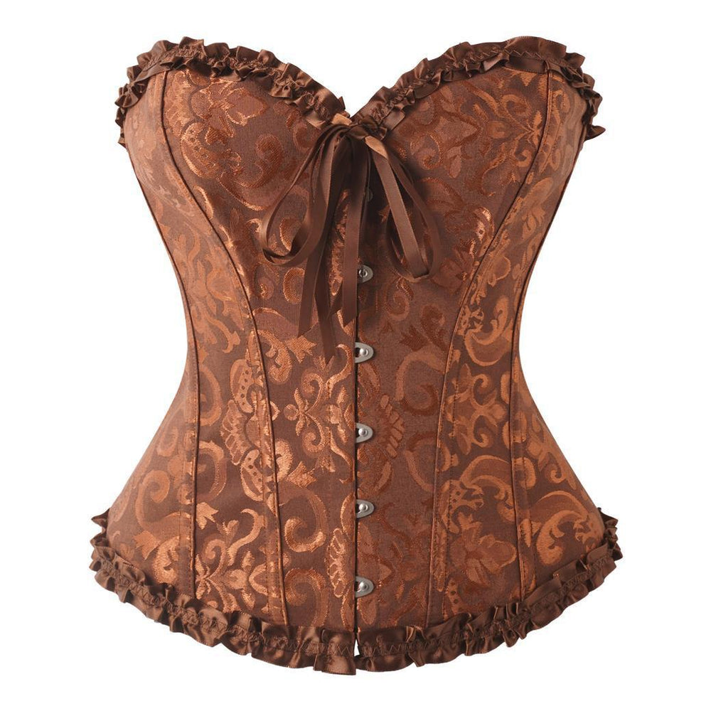 
                      
                        Sweetheart Pink Lace-Up Floral Corset Top
                      
                    