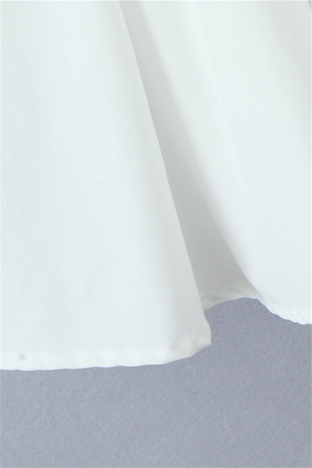 
                      
                        Sweetheart White Ruched Short Summer Dress
                      
                    