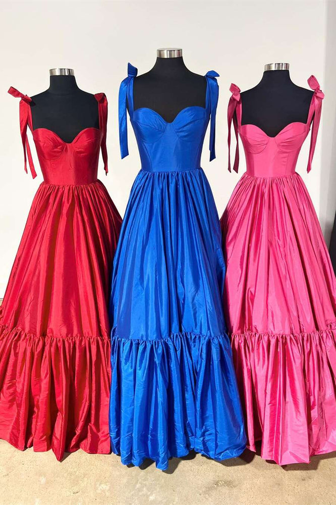 
                      
                        Sweetheart Aqua Ruffle A-line Long Dress
                      
                    