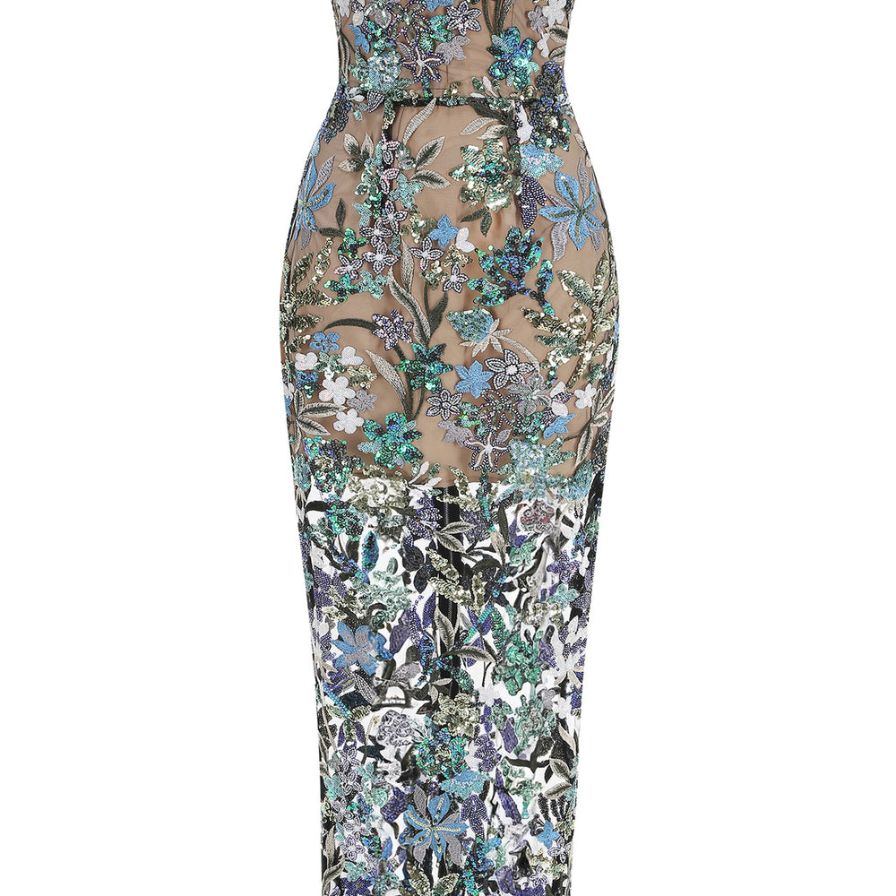 
                      
                        Sweetheart Black Sequin Embroidery Column Long Dress
                      
                    