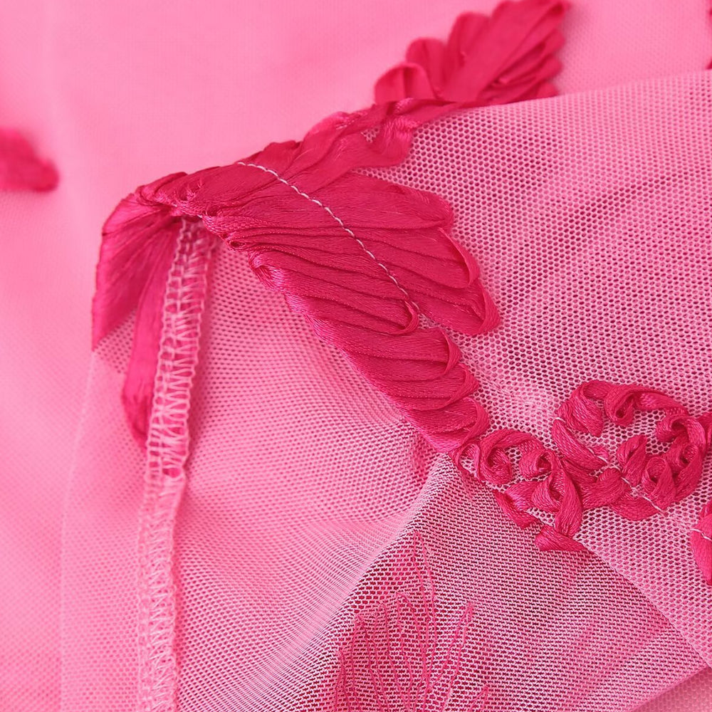 
                      
                        Tie Shoulder Pink Jacquard Column Long Dress
                      
                    