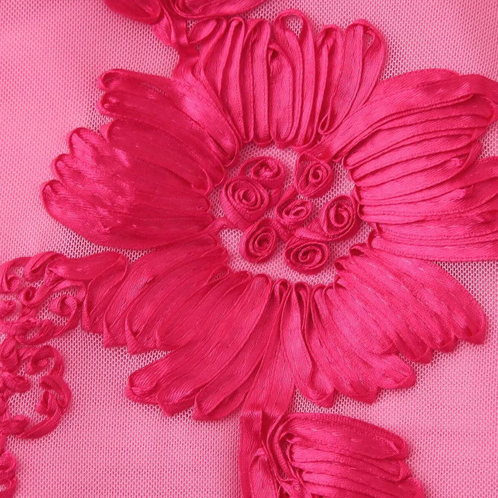 
                      
                        Tie Shoulder Pink Jacquard Column Long Dress
                      
                    