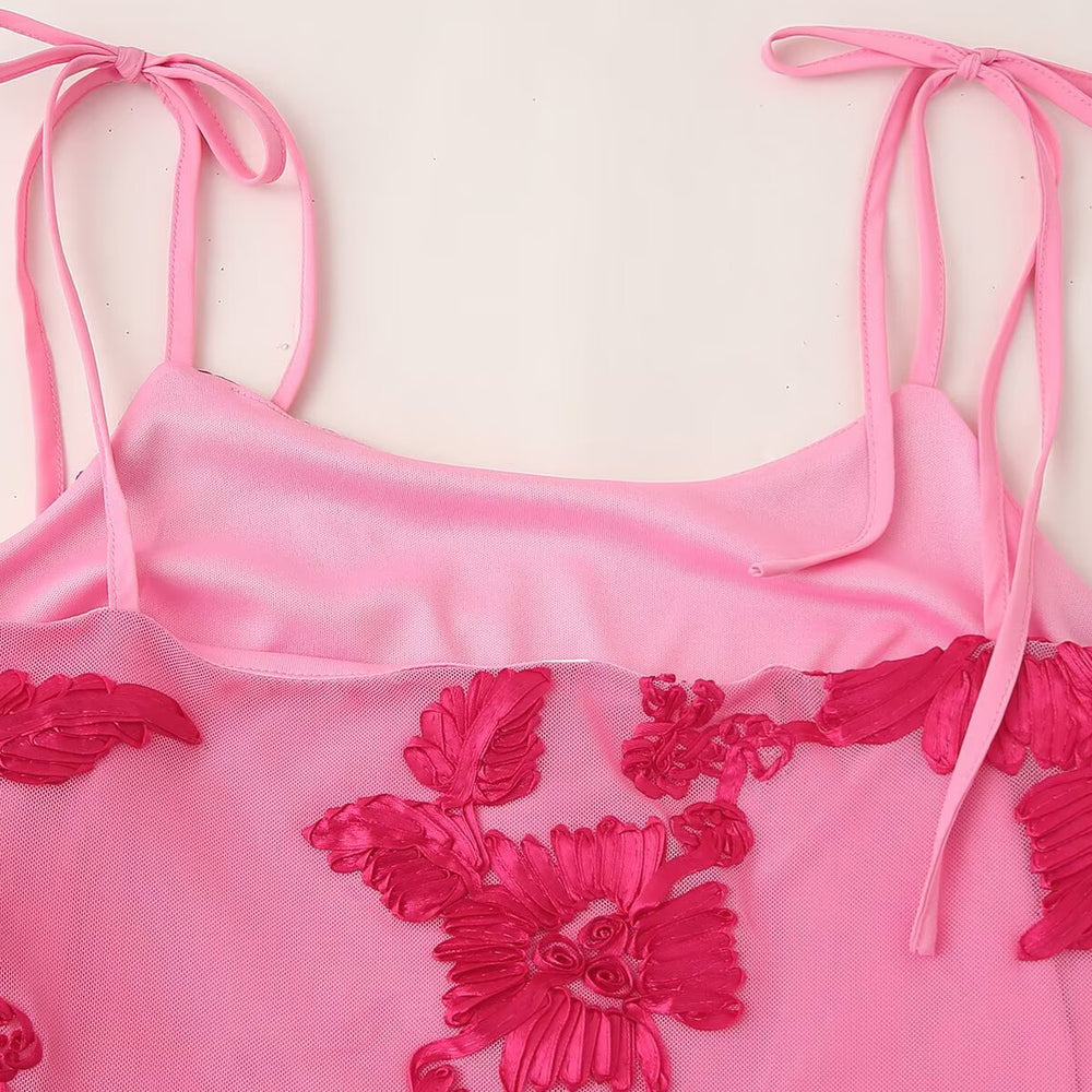 
                      
                        Tie Shoulder Pink Jacquard Column Long Dress
                      
                    