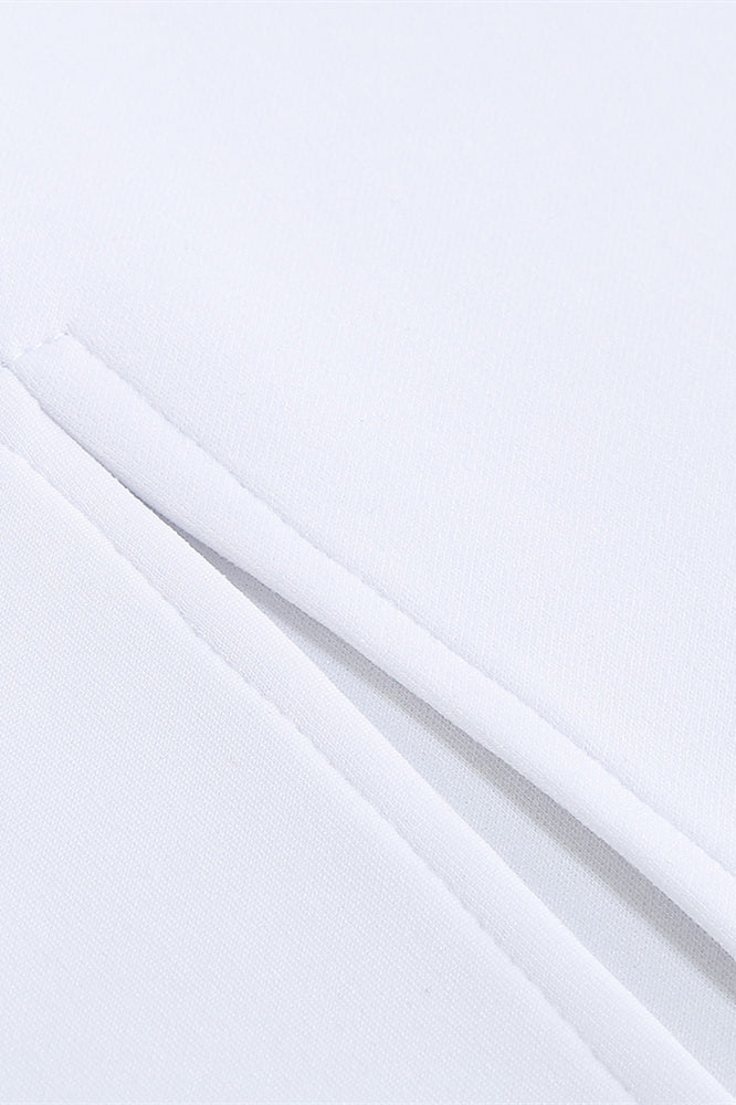 
                      
                        Tie Shoulder Straps White Sheath Maxi Dress
                      
                    