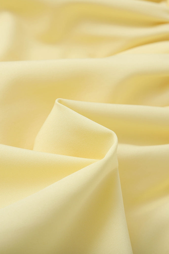 
                      
                        Tie Shoulder Yellow Ruched A-line Short Dress
                      
                    