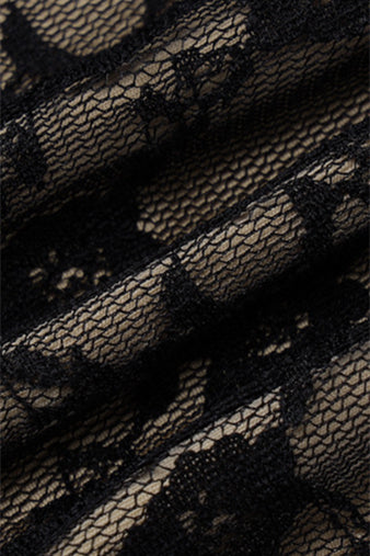 
                      
                        V-neck Black Bow Front Lace Maxi Dress
                      
                    