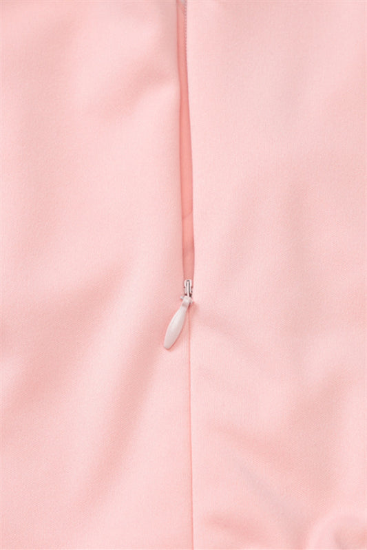 
                      
                        V-neck Blush Pink Button Front A-line Maxi Dress
                      
                    