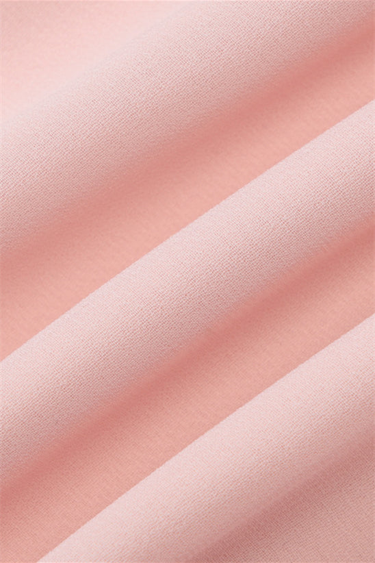 
                      
                        V-neck Blush Pink Button Front A-line Maxi Dress
                      
                    