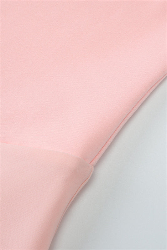 
                      
                        V-neck Blush Pink Button Front A-line Maxi Dress
                      
                    