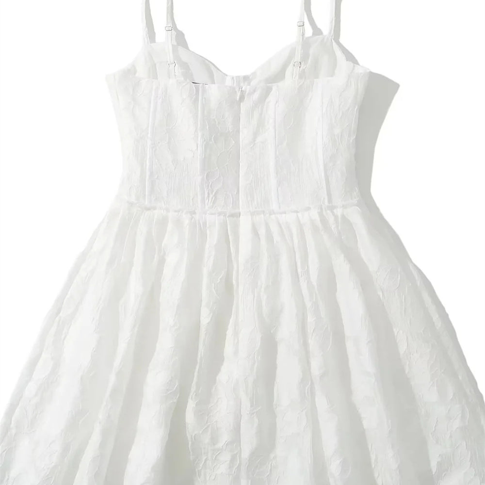 
                      
                        V-neck Lilac Jacquard A-line Short Dress
                      
                    