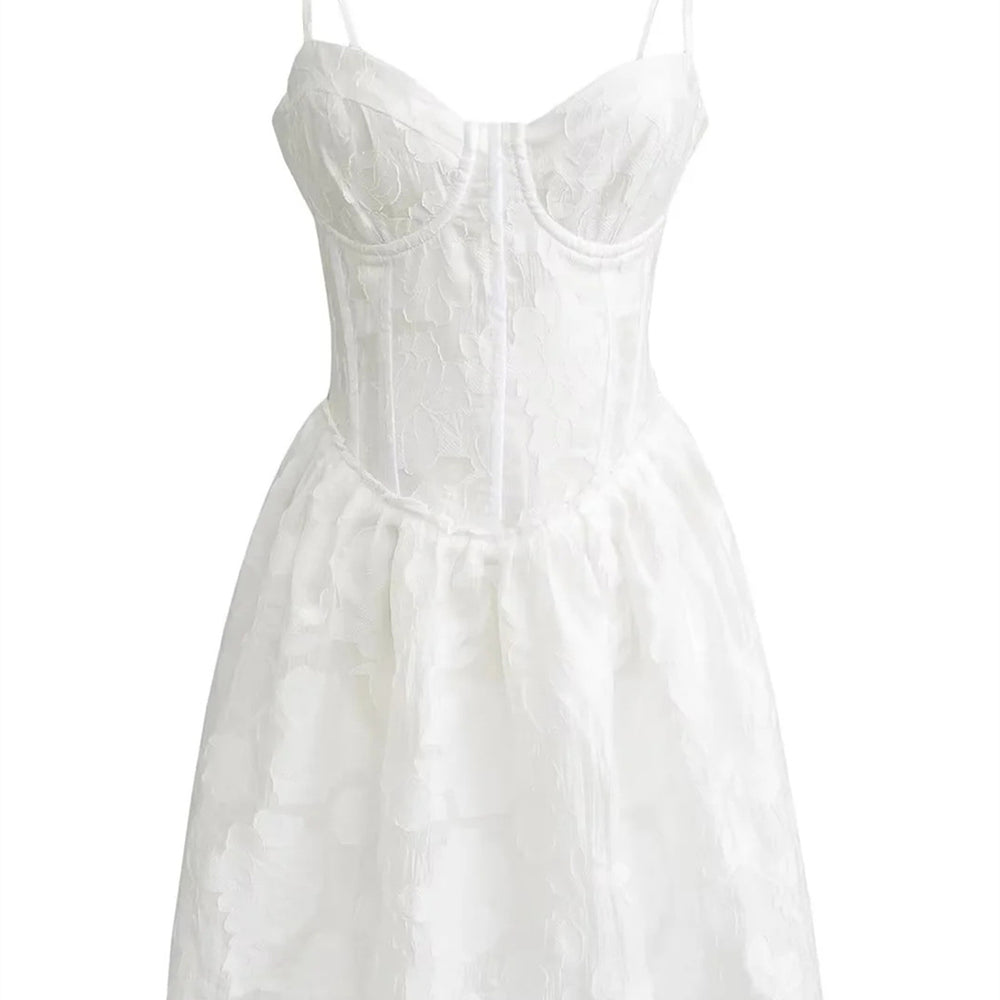
                      
                        V-neck Lilac Jacquard A-line Short Dress
                      
                    