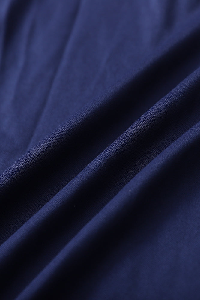 
                      
                        V-neck Navy Blue Sequin Long Dress with Keyhole
                      
                    