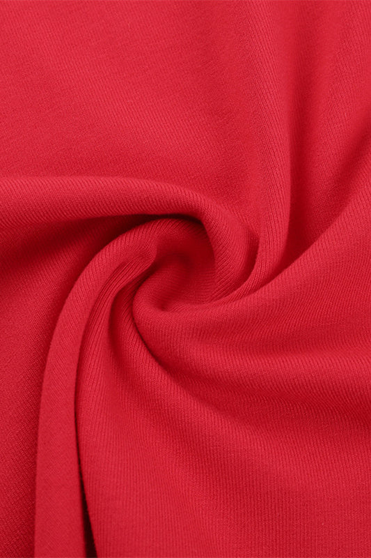 
                      
                        V-neck Red High Waist Bodycon Short Dress
                      
                    