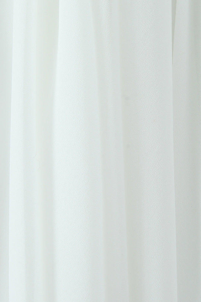 
                      
                        V-neck White Open Back A-line Mini Dress
                      
                    