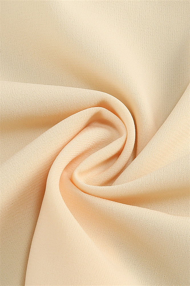 
                      
                        V-neck Yellow Tiered A-line Long Dress with Rosette
                      
                    