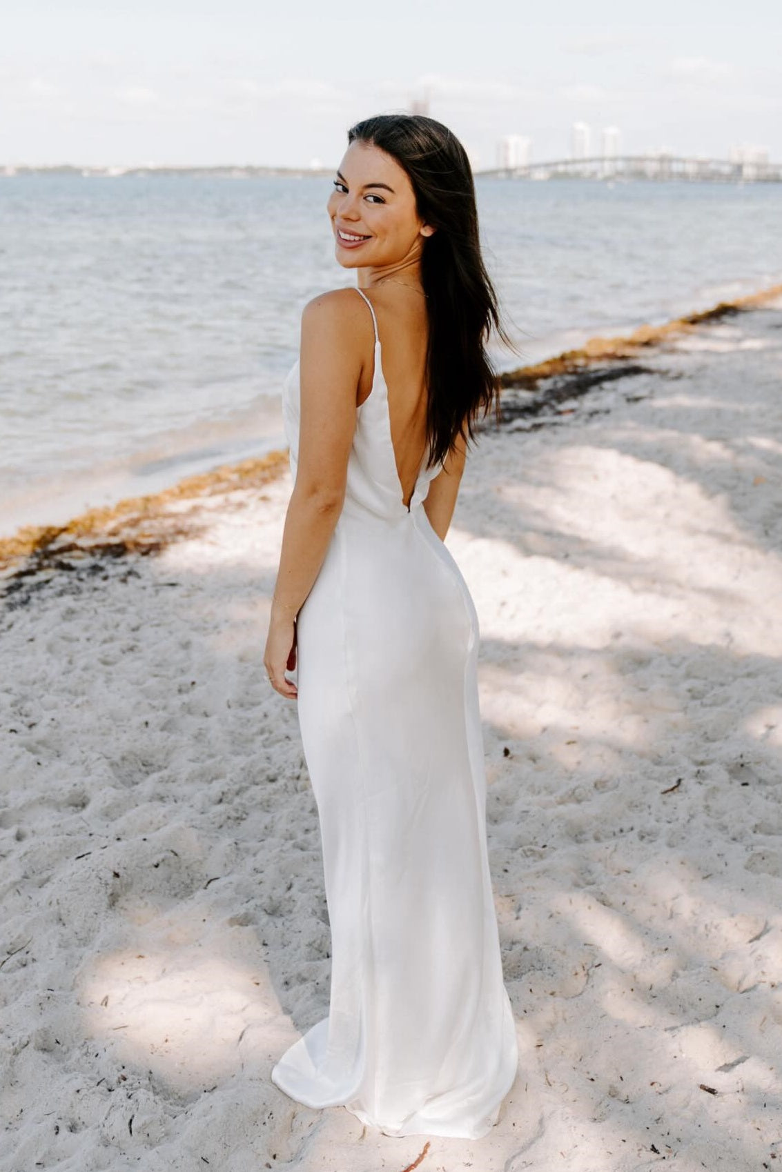 V-neck Yellow Sheath Long Dress with Diamond Straps