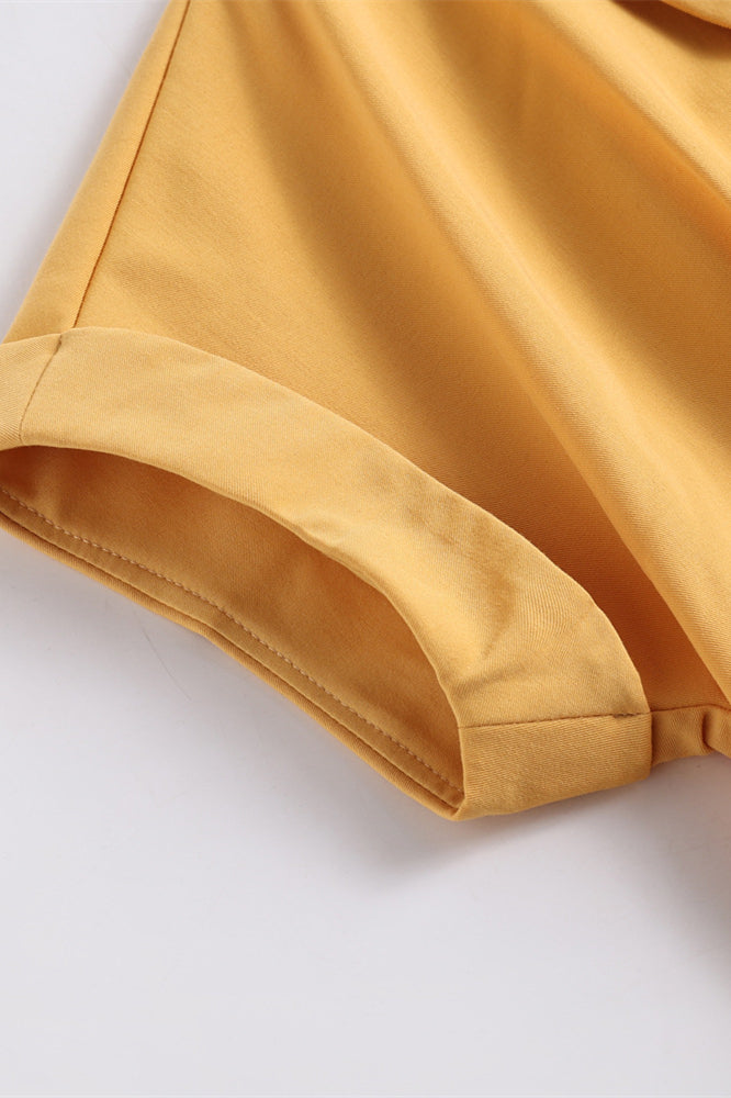 Yellow 1950s Button Front Vintage Swing Dress