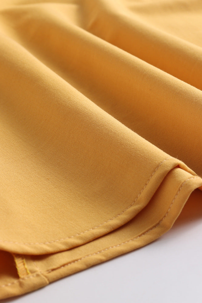 Yellow 1950s Button Front Vintage Swing Dress