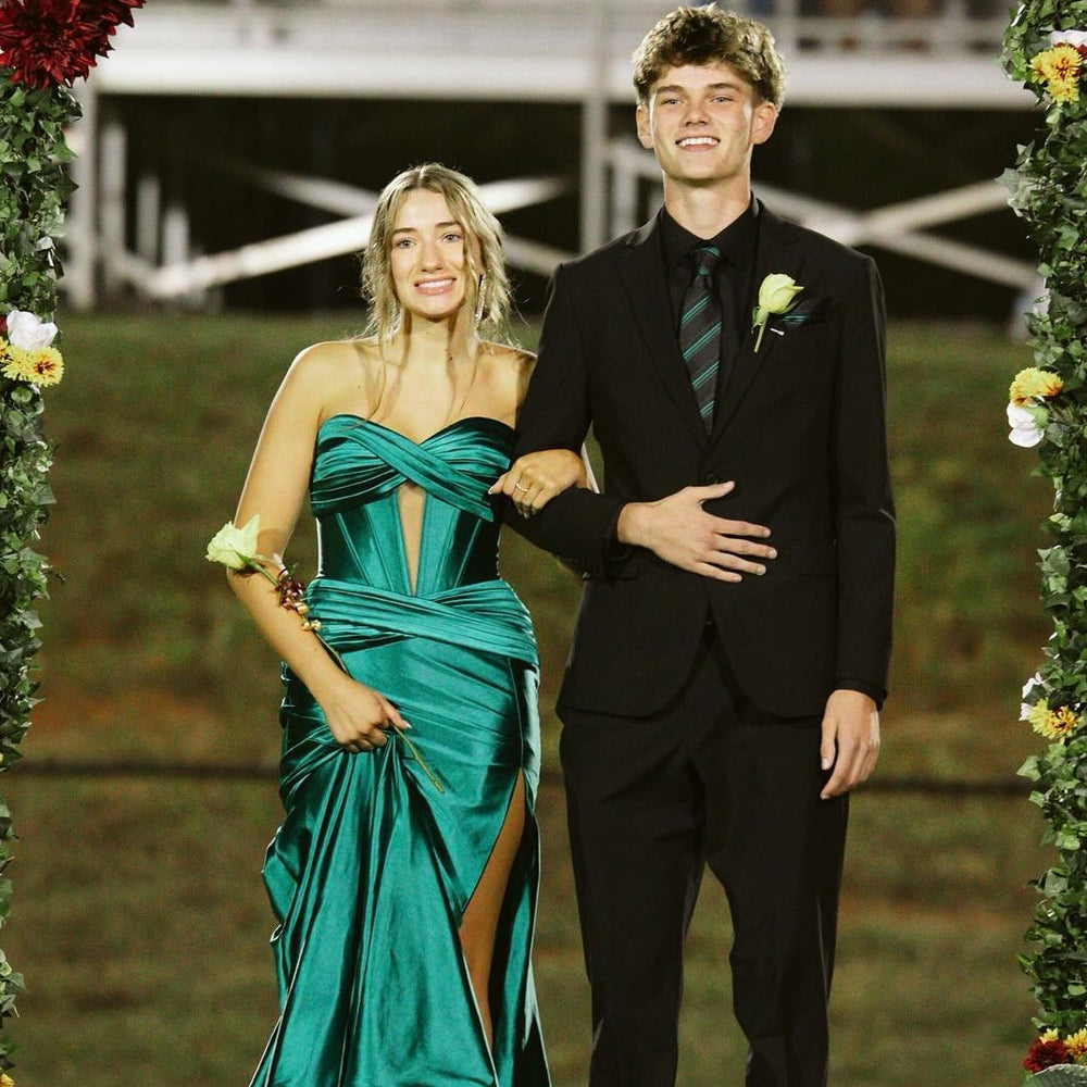 
                      
                        Strapless Blue Mermaid Long Dress with Slit
                      
                    