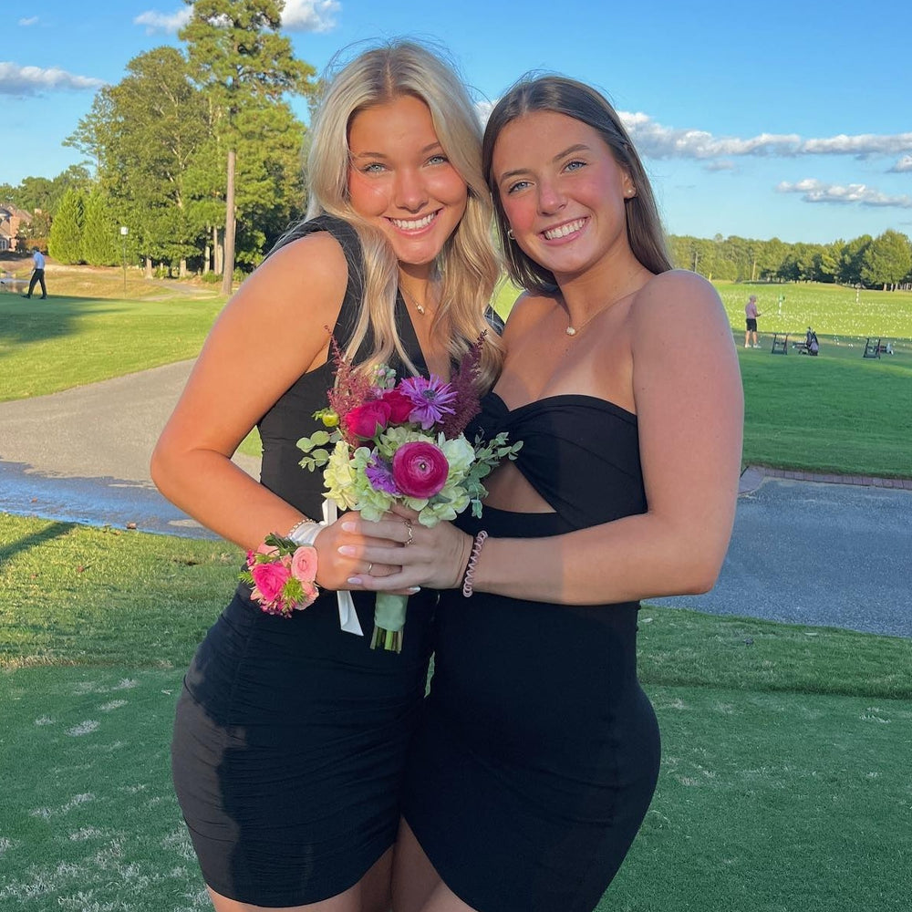 
                      
                        Strapless Yellow Twist Bodycon Short Dress
                      
                    