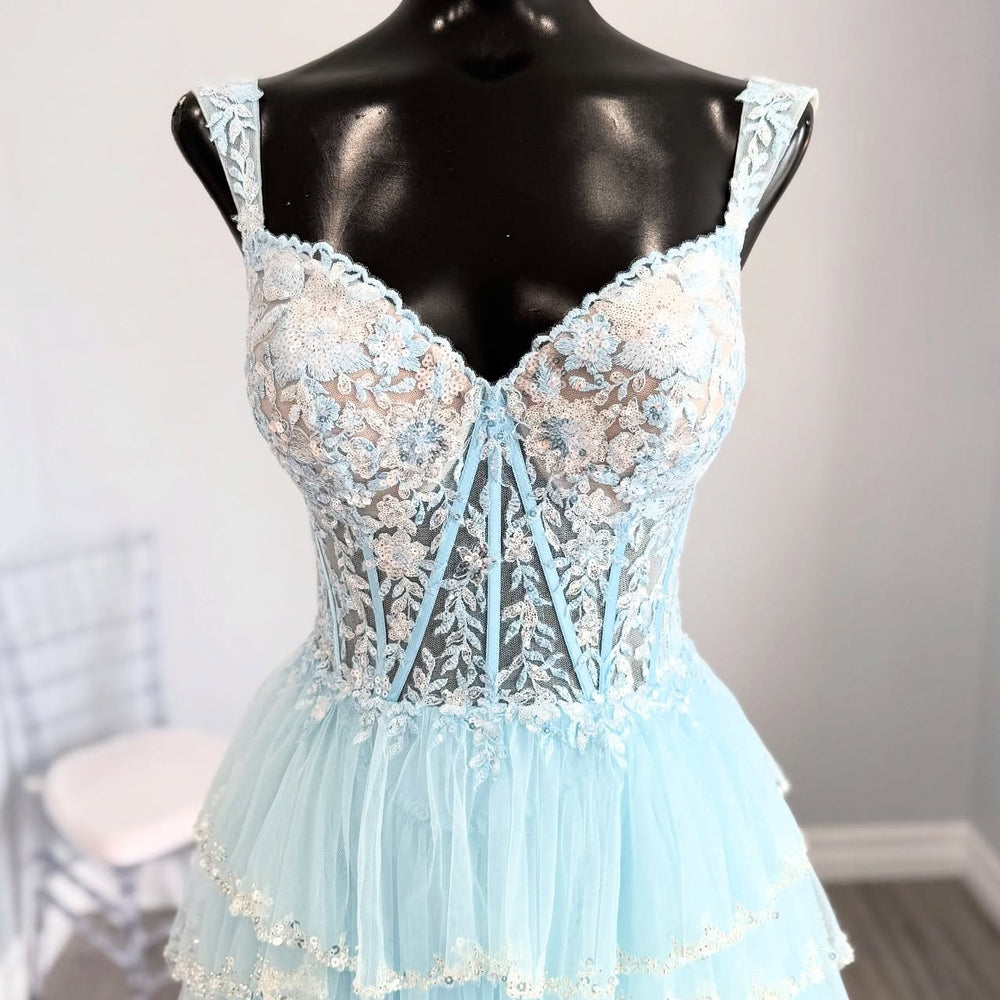 
                      
                        Off the Shoulder Light Pink Sequin Tiered Long Dress
                      
                    