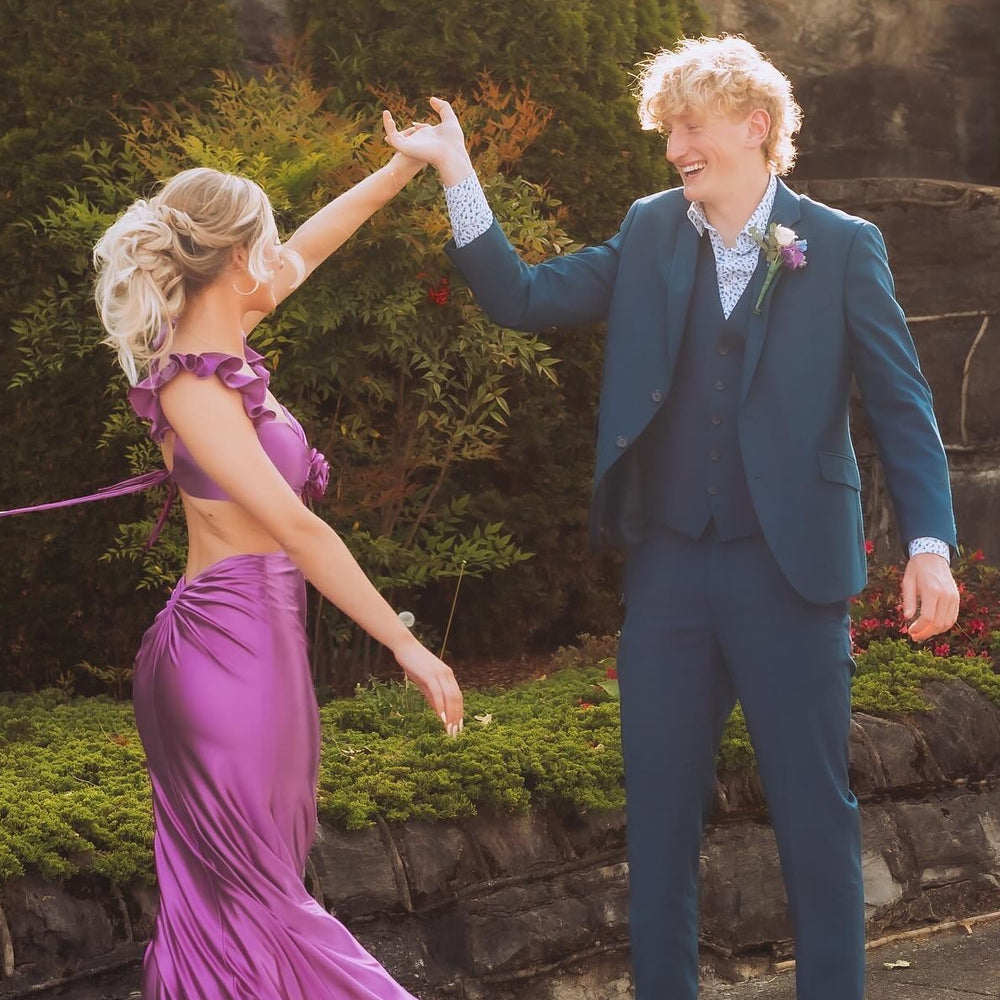 
                      
                        Ruffle Straps Yellow Cutout Long Dress with Rosette
                      
                    