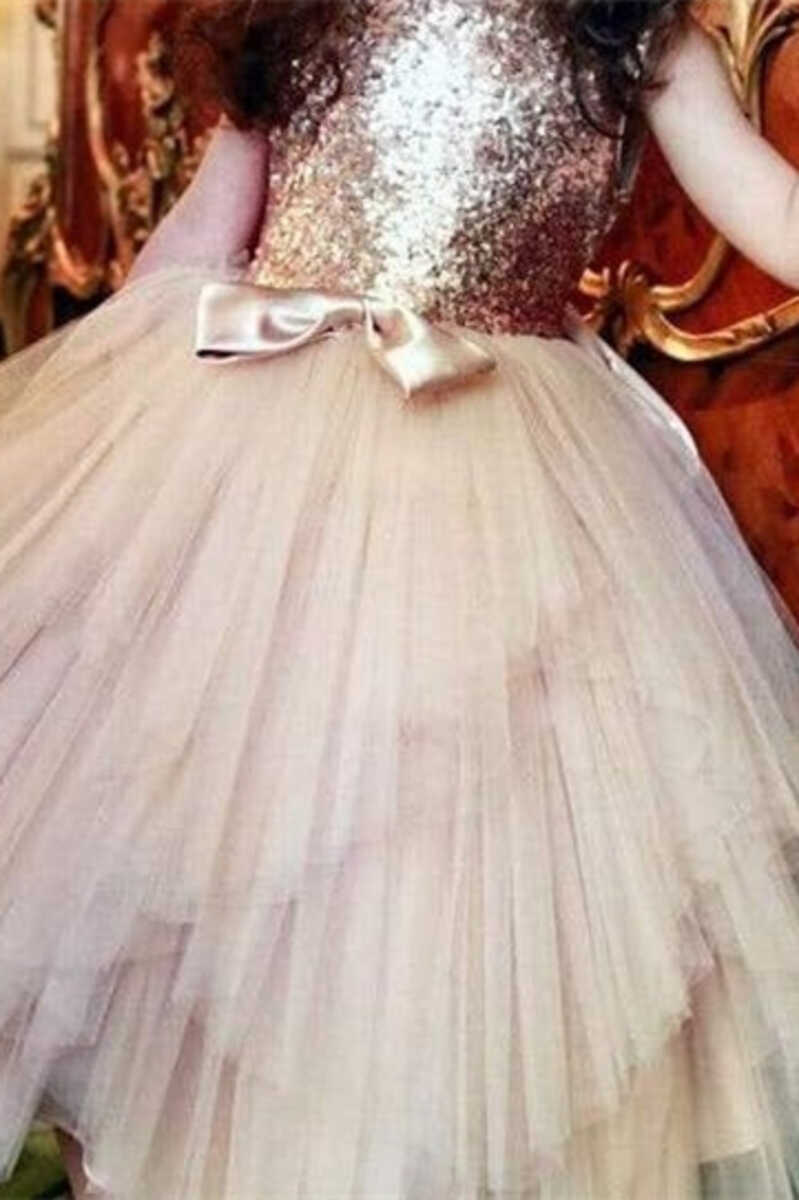 Gold & White Sequins Tutu Girl Party Dress PollyBoutique Gold & White Sequins Tutu Girl Party Dress PollyBoutique
