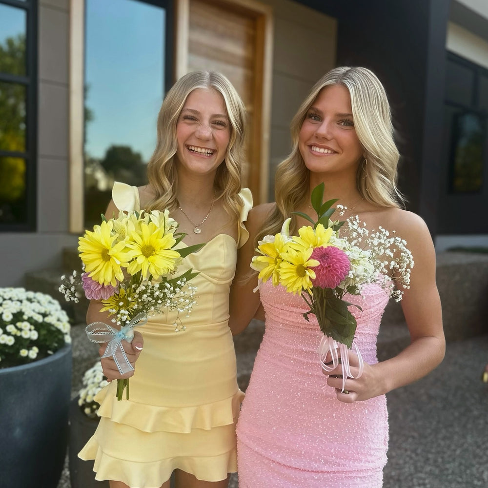 
                      
                        Sweetheart Ice Blue Ruffle Hem Tiered Short Dress
                      
                    
