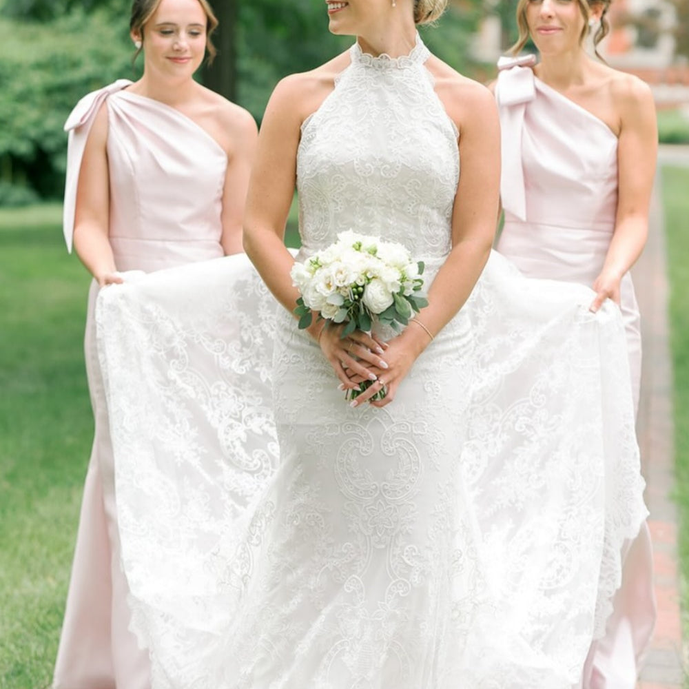
                      
                        One Shoulder Dusty Blue Mermaid Bridesmaid Dresses
                      
                    