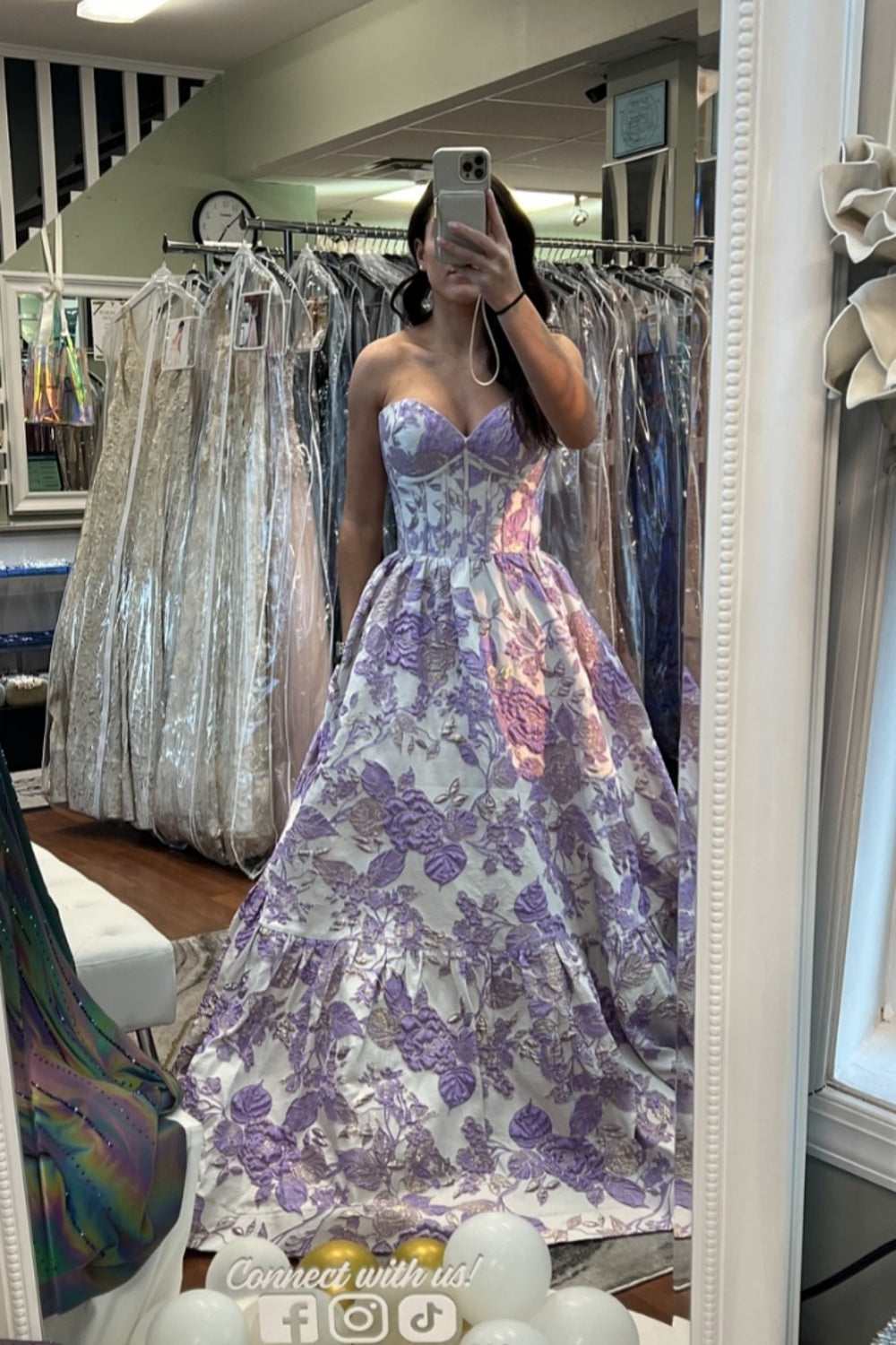Strapless Pink A-line Satin Long Formal Dress main image 0