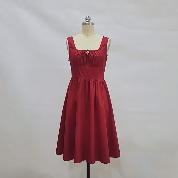 
                      
                        Load and play video in Gallery viewer, Pink 1950s Knot Front Ruched Vintage Dress
                      
                    