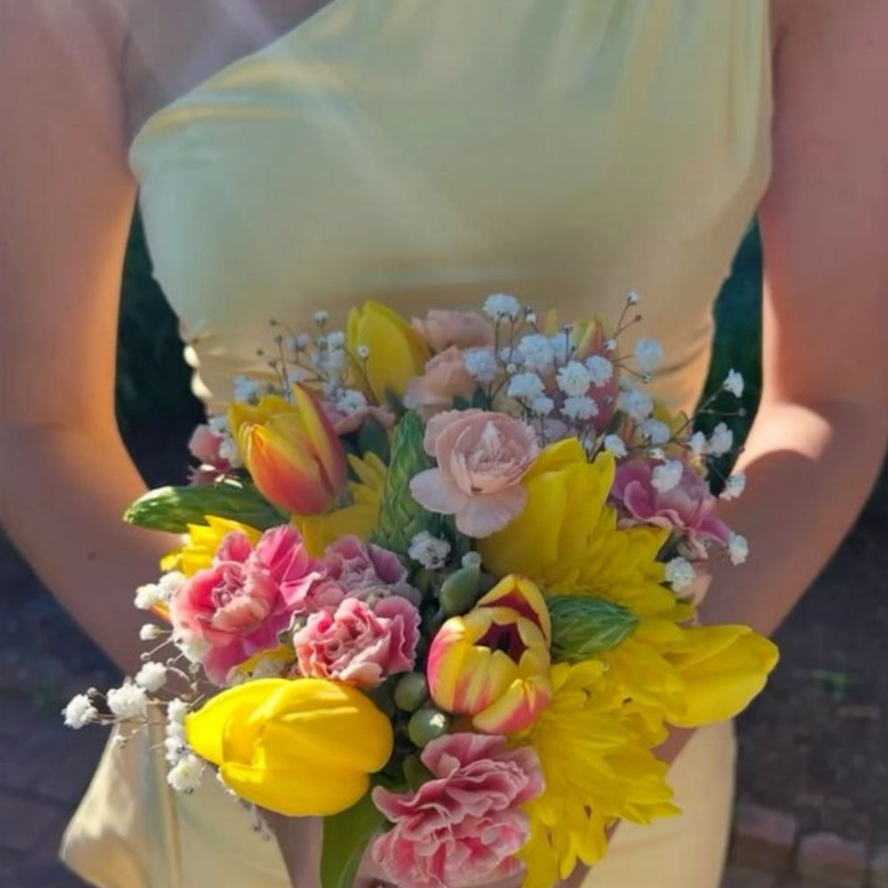 
                      
                        One Shoulder Blush Pink Ruched Long Dress with Slit
                      
                    